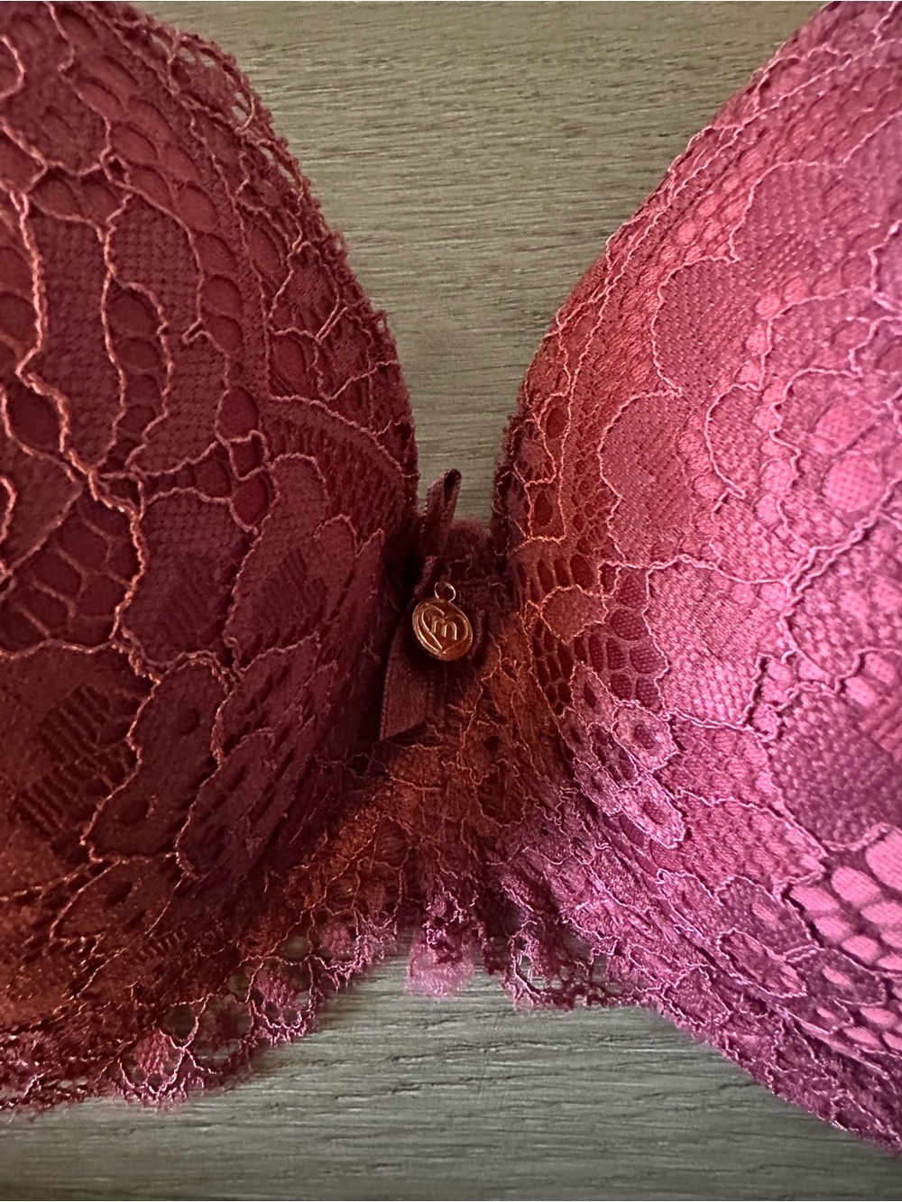 3 Marilyn Monroe Brand New Women’s Size 36C Lace Push-Up Bras - Pink, Rose, Navy - Picture 8 of 10